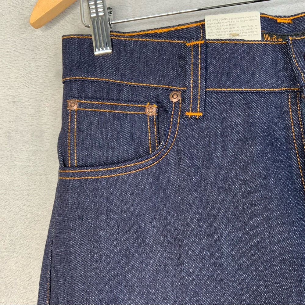 Nudie Thin Finn Dark Wash Denim Blue Jeans. Mens Size W30 x L34. (NWT) - Picture 4 of 11